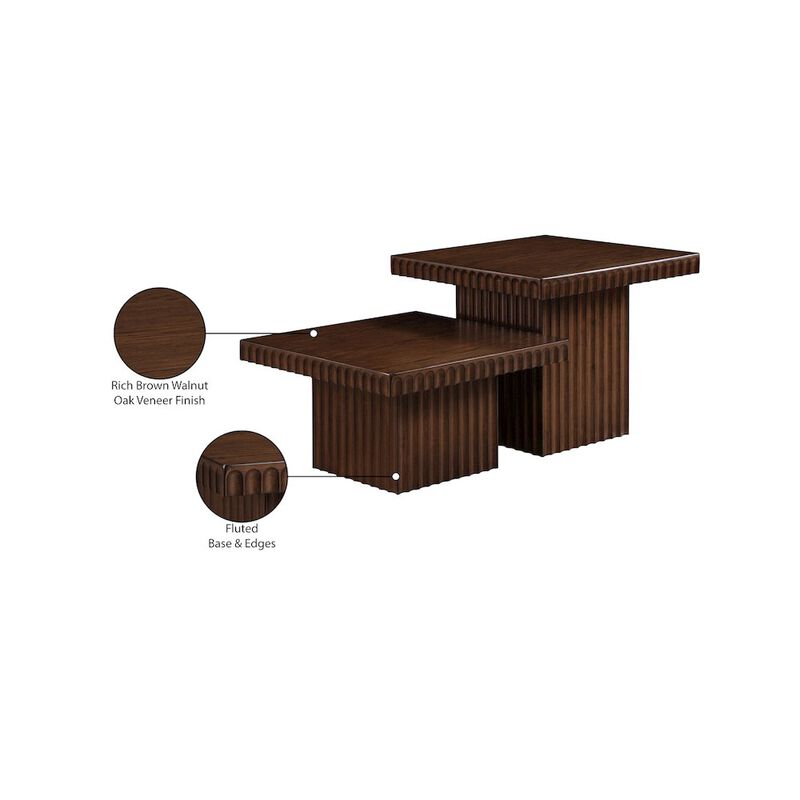 Meridian Furniture Spencer Brown Oak Veneer Coffee Table