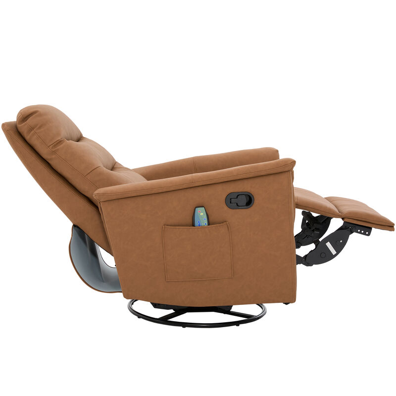 Merax Manual Massage Recliner Chair with 270&deg; Swivel & Rocking Function Recliners image number 4
