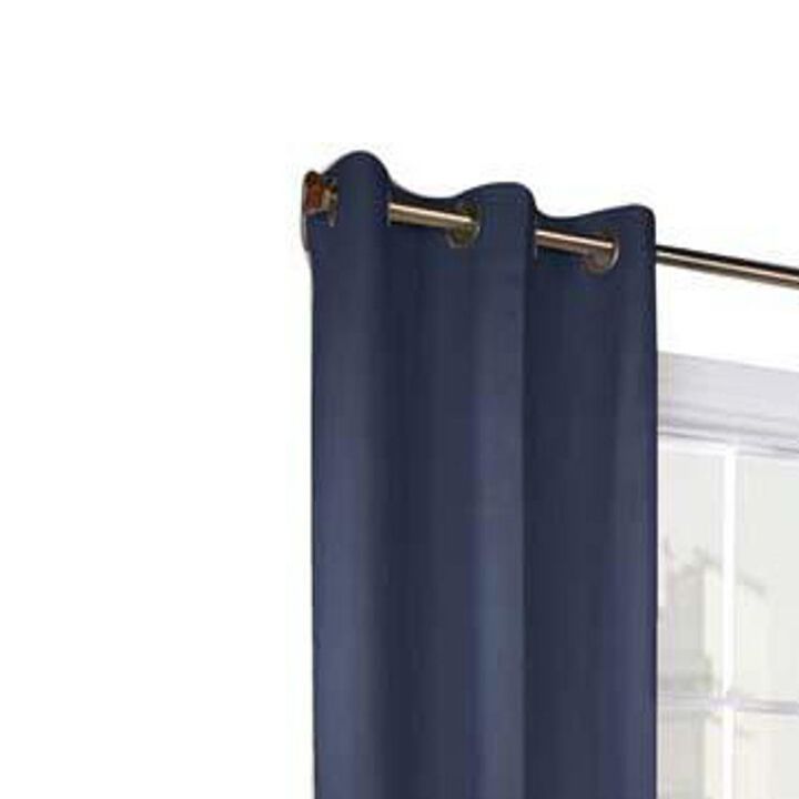 Commonwealth Thermalogic Weather Cotton Fabric Grommet Top Panel Pair - 80x54" - Navy