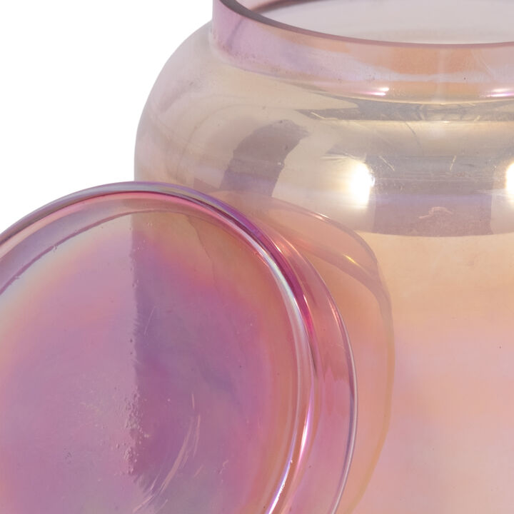 4" 21 Oz Jasmine Luster Lidded Candle, Pink
