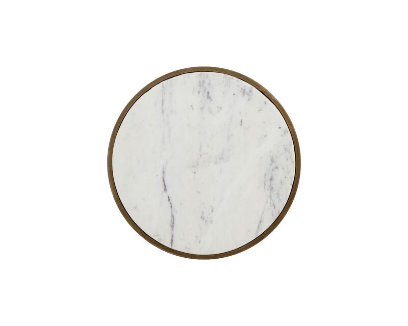 Alicent White Marble End Table