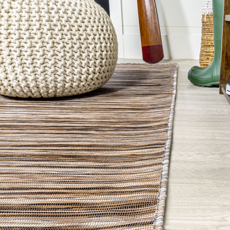 Finn Modern Farmhouse Pinstripe Square Area Rug