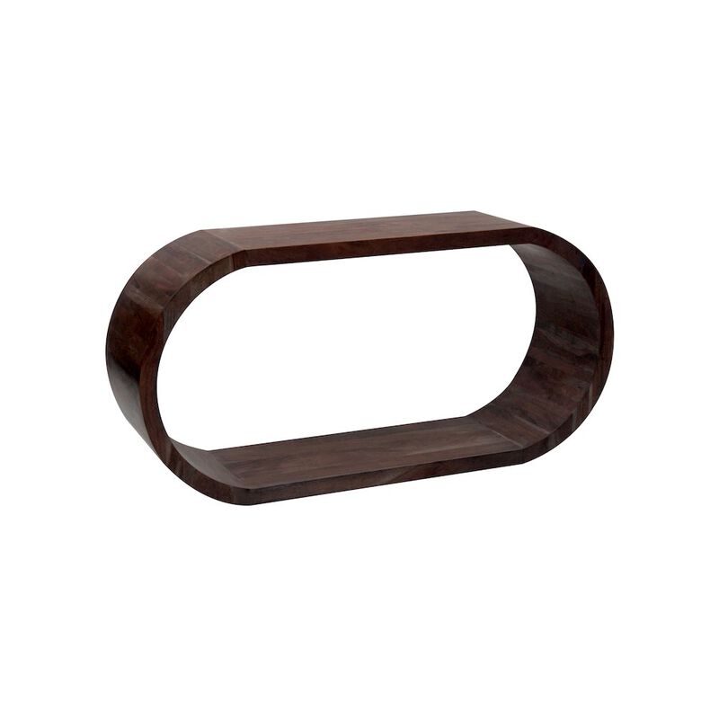 Porter Designs Ellipse Solid Acacia Wood Console Table, Brown