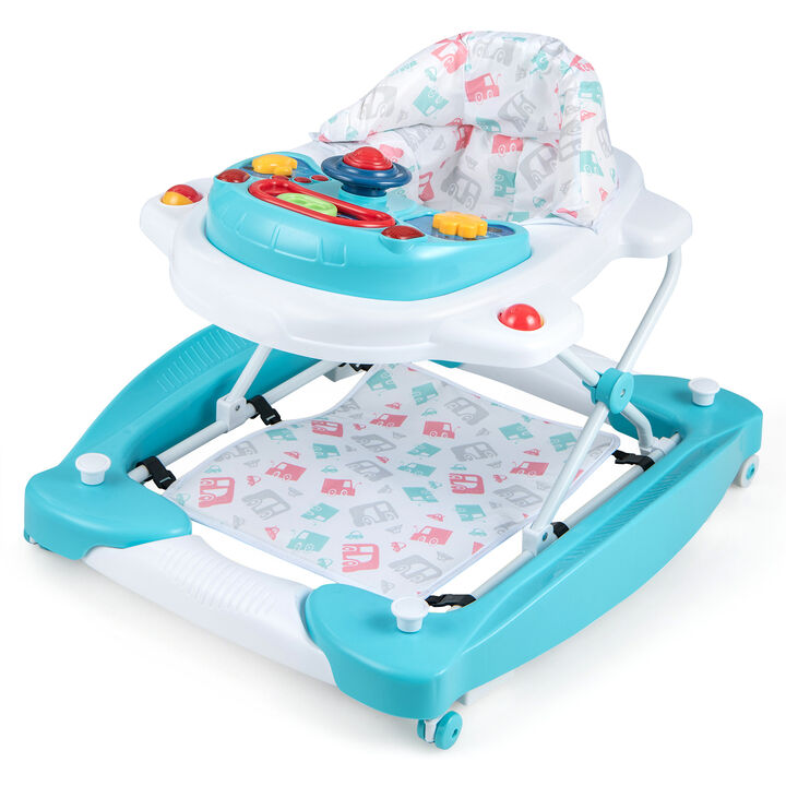 6-in-1 Multifunction Baby Walker with Adjustable Height Foldable