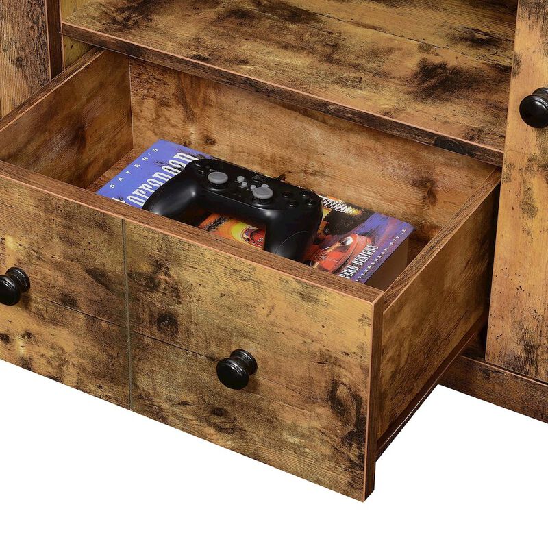 Convenience Concepts 1 Drawer TV Stand with Storage Cabinets and Shelves for TVs up to 65 Inches