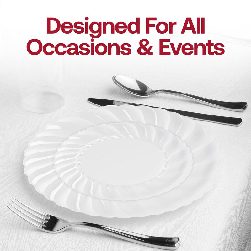 7.5" Clear Flair Plastic Salad Plates (180 Plates) image number 6