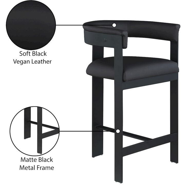 Meridian Furniture Romeo Vegan Leather Counter Stool, Set of 2