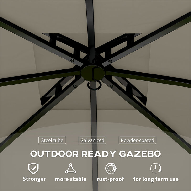 Outdoor Party Gazebo &ndash; Weatherproof Shelter for Garden, Backyard, or Patio Gatherings