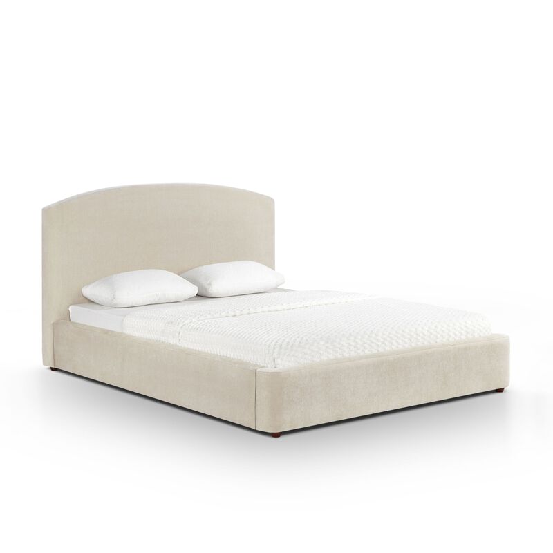 Leah Cream Performance Chenille Queen Bed image number 1