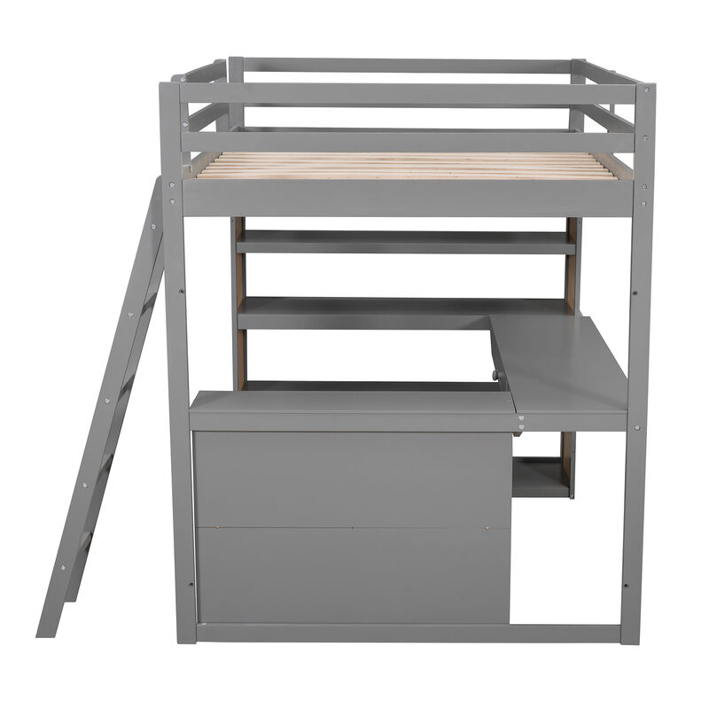 Merax Loft Bed with Ladder image number 6