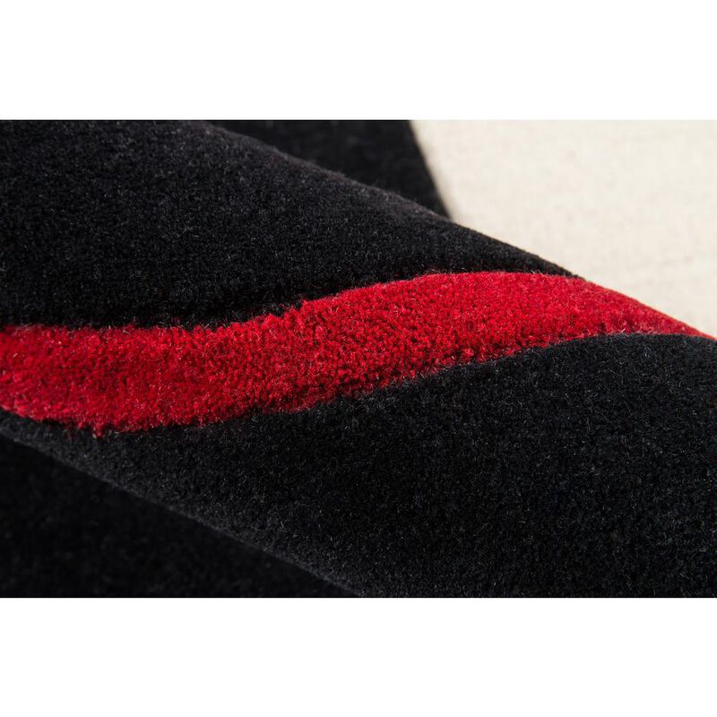 Momeni Contemporary Rectangle Area Rug, Black, 3'6 X 5'6