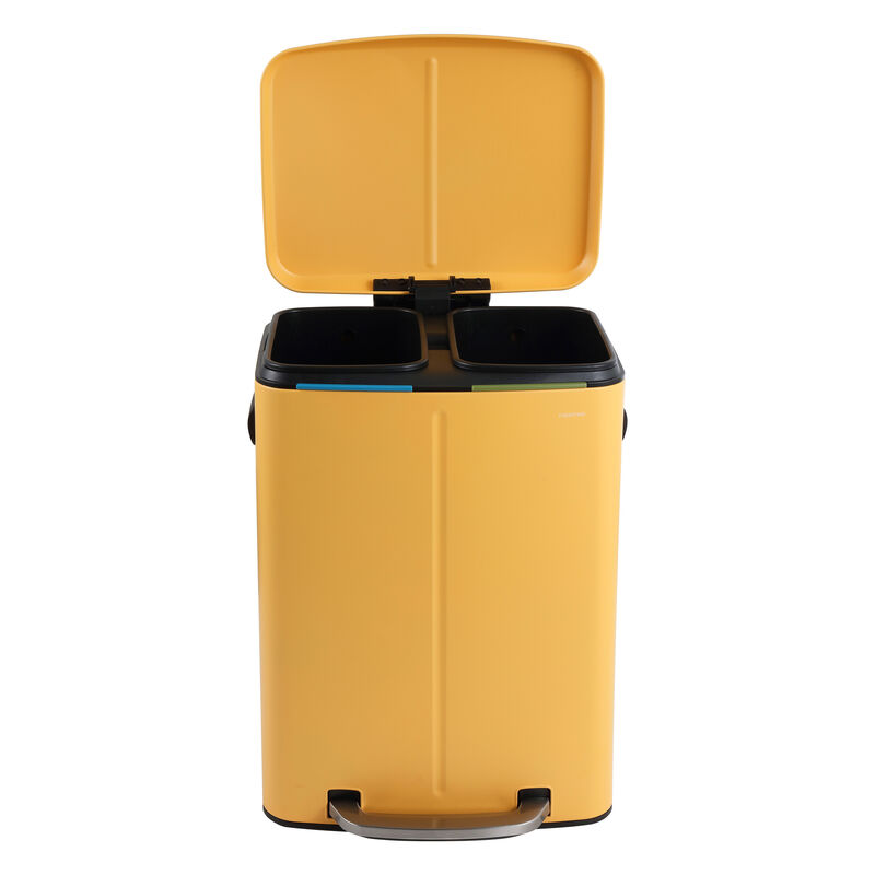 Marco Rectangular Double Bucket Trash Can with Soft-Close Lid