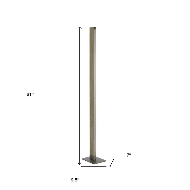 HomeRoots 61" Brown Led Traditional Shaped Floor Lamp image number 5