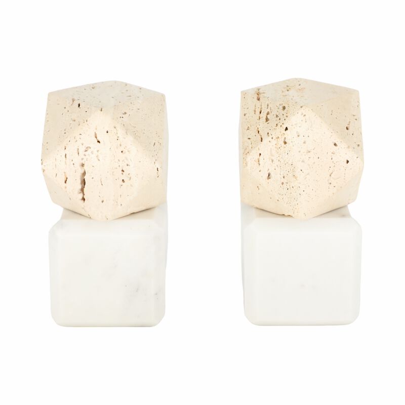 S/2 6" Marble Bookends image number 5