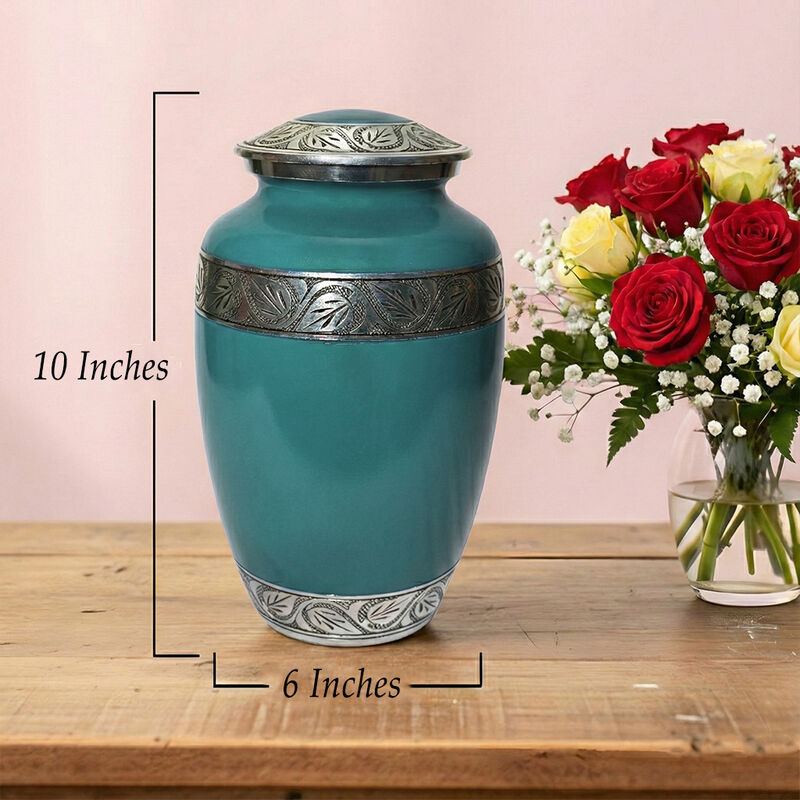 Leaf design urn image number 8