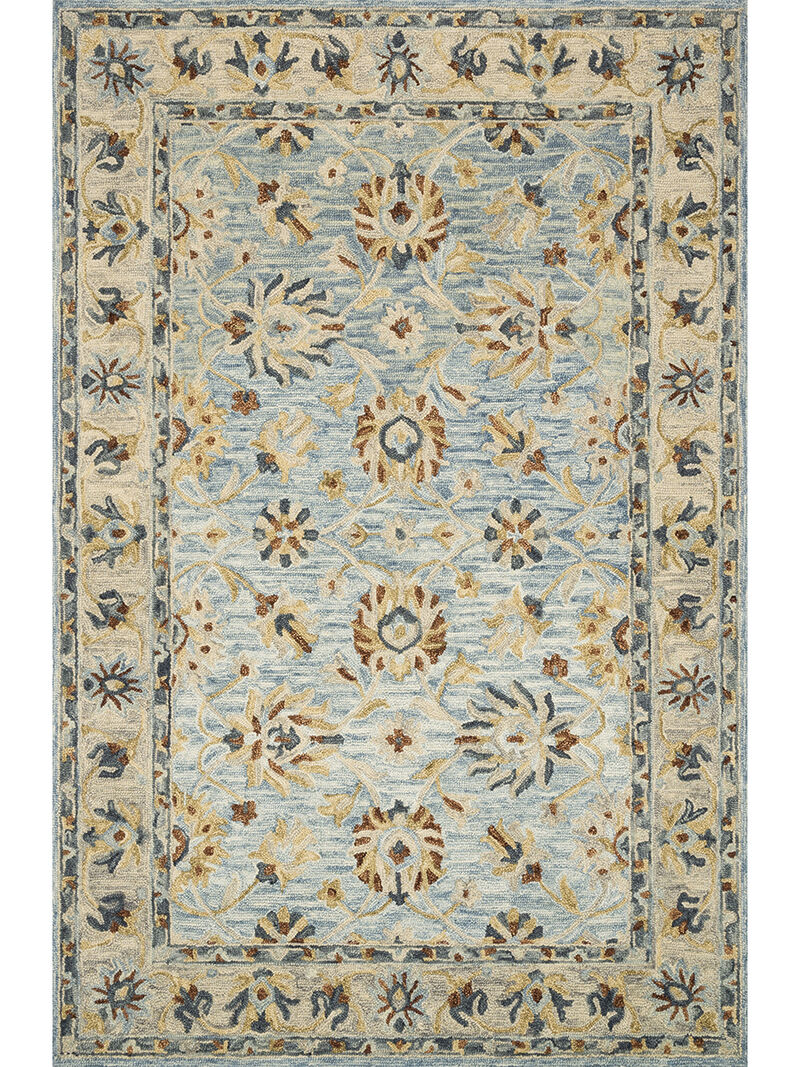 Victoria VK18 Light Blue/Natural 5' x 7'6" Rug