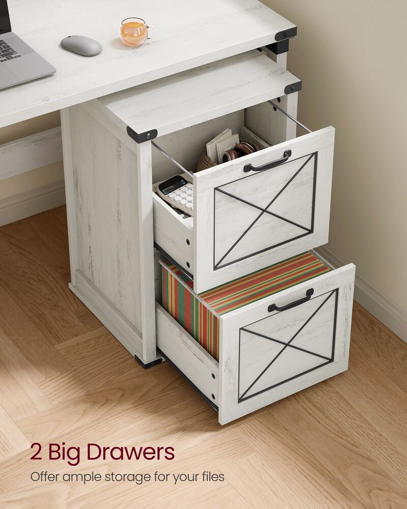 2-Drawer File Cabinet Space-Saving Storage for Home or Office Organization image number 2