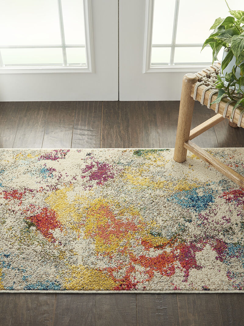 Celestial CES12 Ivory/Multicolor 2'2" x 7'6" Rug