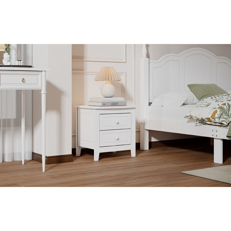Streamdale Mid-Century Nightstand with 2 Drawers image number 8