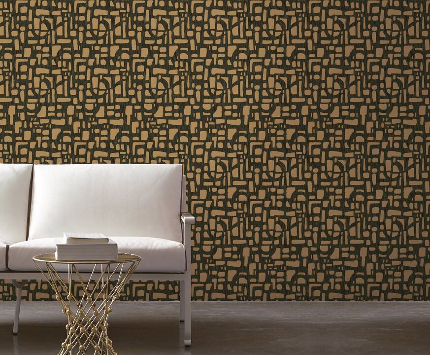 Zen Chunky Geo Silver Grey Wallpaper DWP0364-04