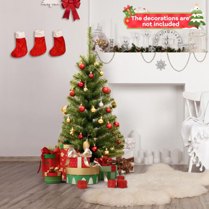 Unlit 36-Inch Mini Artificial Christmas Tree with Stand for Tabletop