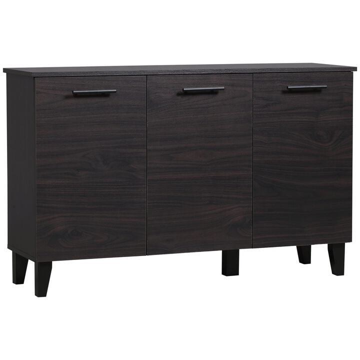 Dark Walnut Buffet: Kitchen Sideboard with Adjustable Shelf