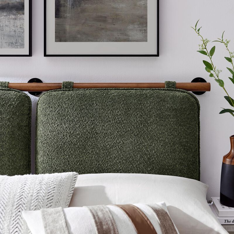 Anela Wall-Mounted Chenille Upholstered Queen Headboard image number 4
