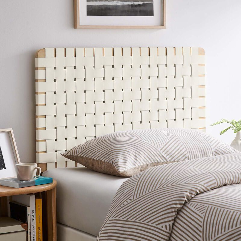 Sparta Weave Vegan Leather Twin Headboard image number 1