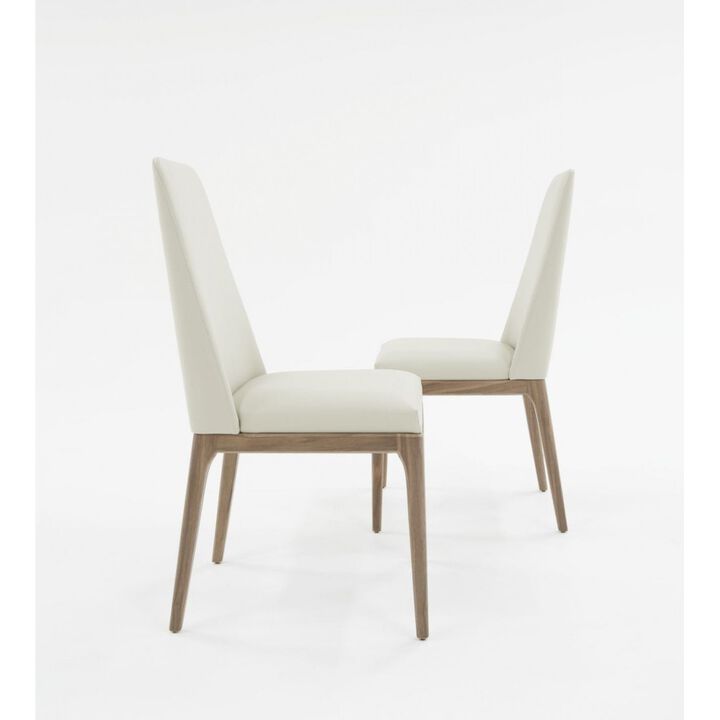 Encino Modern Grey & Walnut Dining Chair (Set of 2)