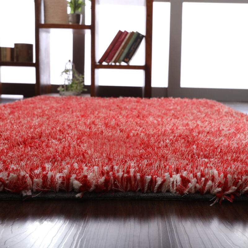 RUGSOTIC CARPETS HAND TUFTED SHAG POLYESTER ECO-FRIENDLY AREA RUGS  - Rectangle, Size, Solid Plain Design, High Pile Thick Handmade Anti Skid Rugs for Living Room, Bed Room K00111 image number 5