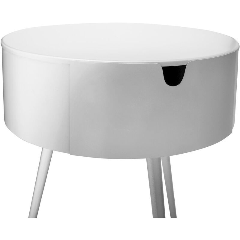 Meridian Furniture Bali White Night Stand