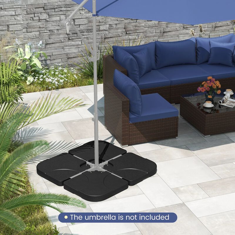 Mondawe 20 Inch Patio Offset Water Filled Plate Umbrella Base Sand