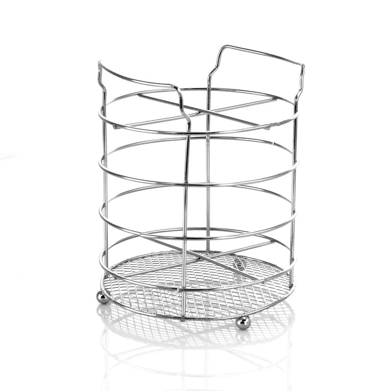 Gibson Sensations II 16 Piece Stainless Steel Flatware Set with Black Handles and Chrome Caddy image number 1