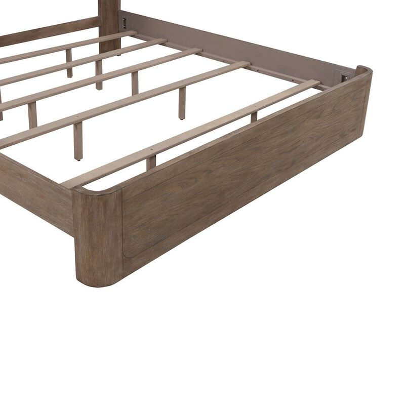 Liberty Furniture South Bend Queen Upholstered Shelter Bed Contemporary  - Burnished Clay image number 8