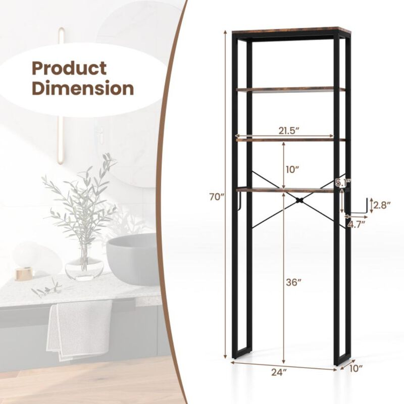 Hivvago 4-Tier Freestanding Over the Toilet Storage Rack