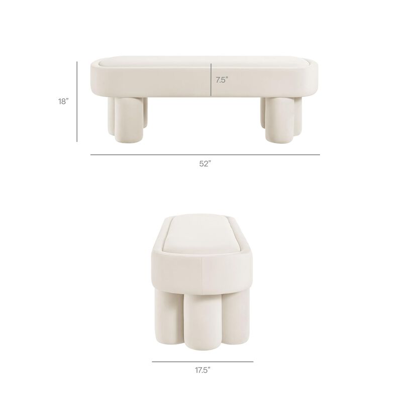 Mossi 52- Oval Performance Velvet Bench image number 2