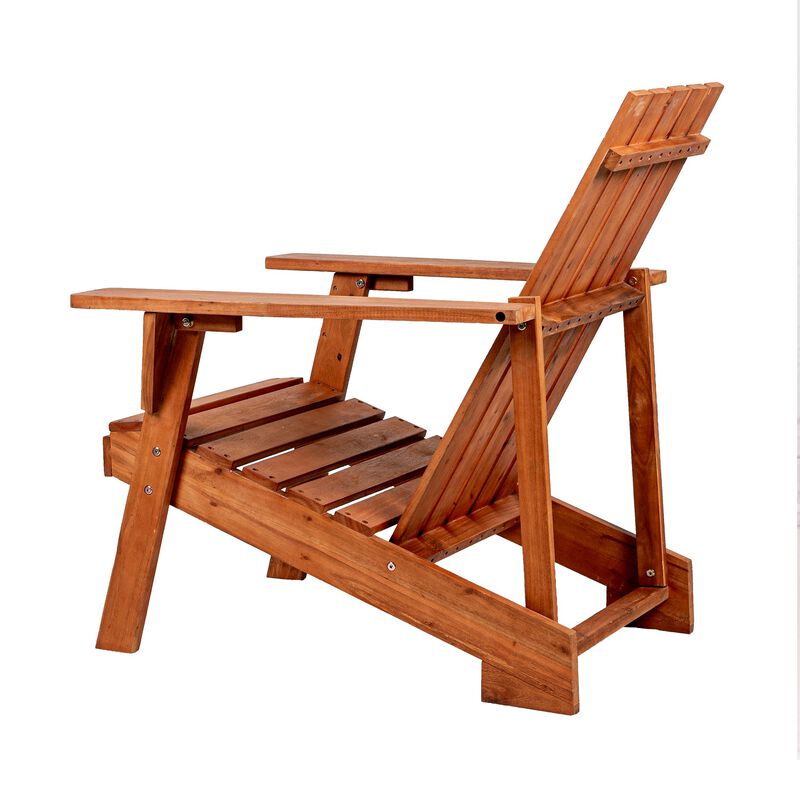Irving Outdoor Patio Modern Acacia Wood Adirondack Chair