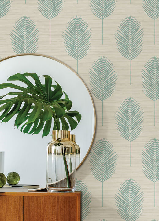 Bali Aqua Fern Wallpaper (Set of 2)