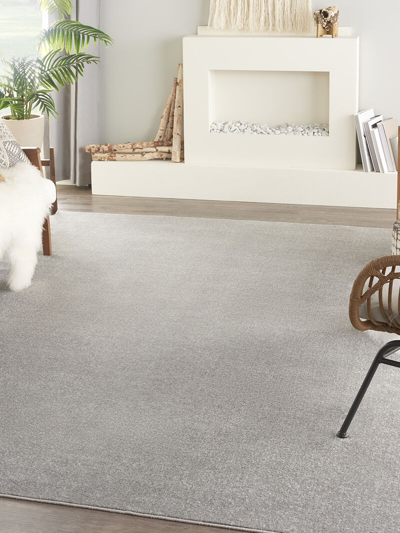 Nourison Essentials NRE01 Silver/Gray 7' x 10' Rug image number 7