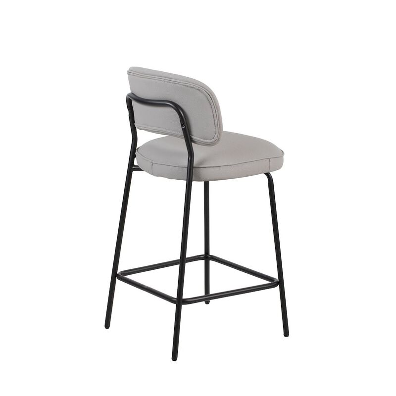 New Classic Furniture Blythe Vegan Leather Counter Chair in Ivory (Set of 4)