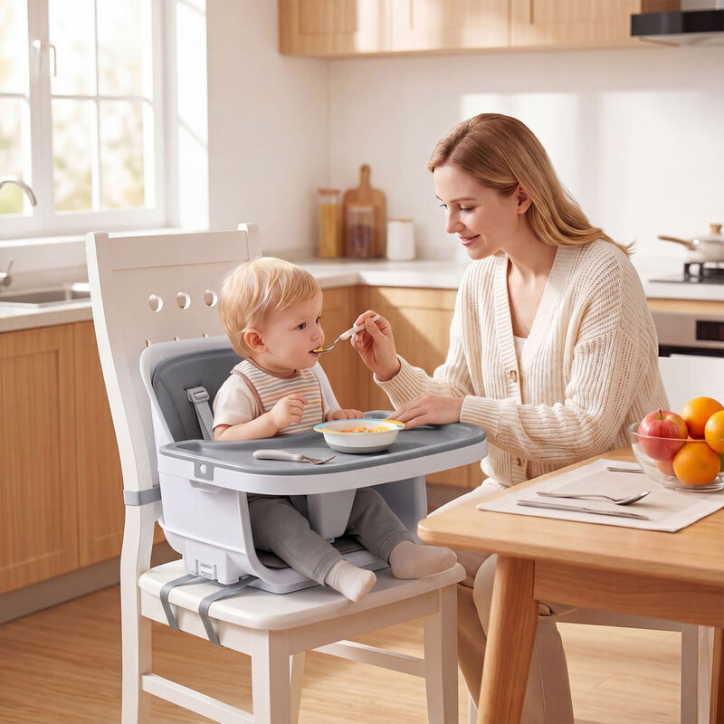 4-in-1 Baby High Chair with Removable Adjustable Feeding Tray image number 3