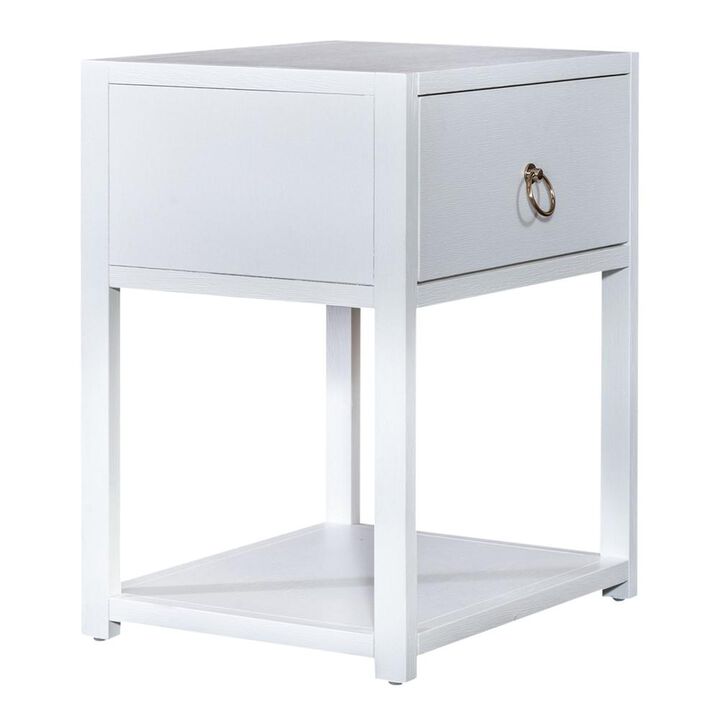 Liberty Furniture East End 1 Shelf Accent Table in Wirebrushed Denim