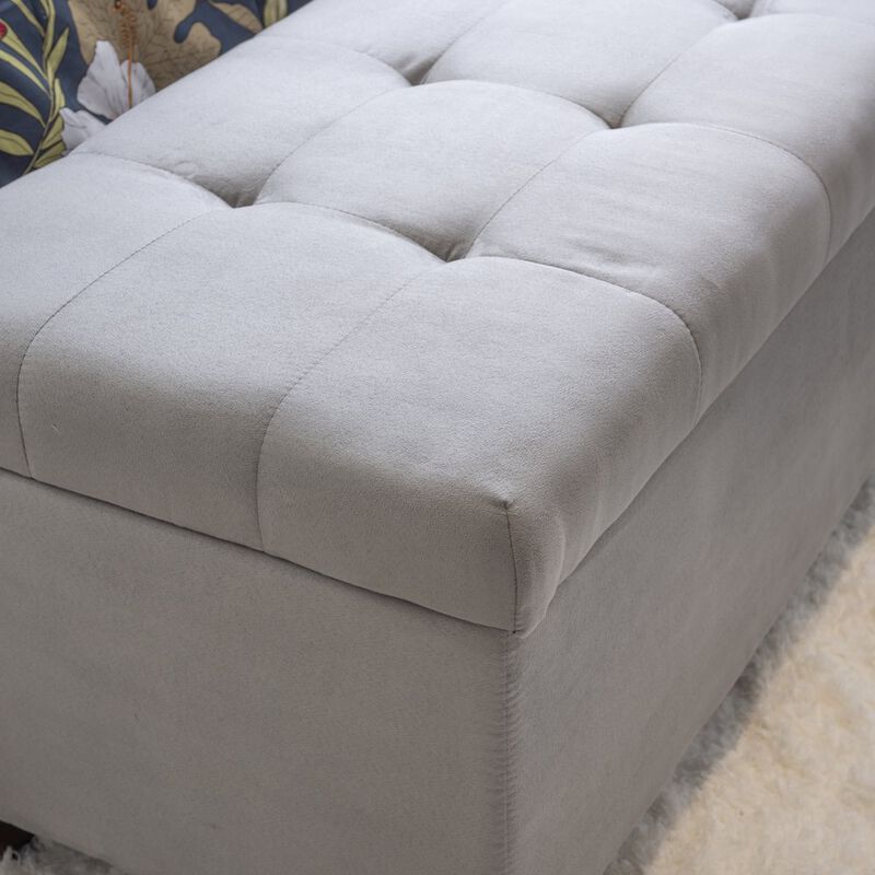 Linon Carmen Shoe Storage Ottoman image number 5