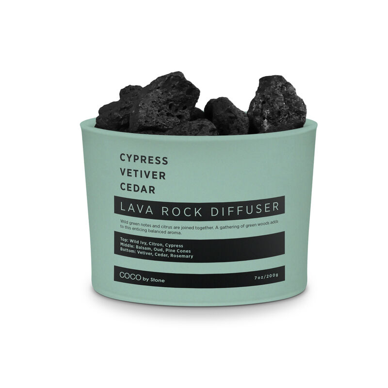 Lava Rock Diffuser - Cypress, Vetiver, Cedar