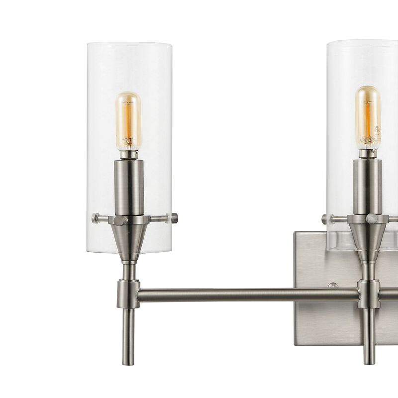 Cato Bohemian Farmhouse Iron/Glass LED Vanity