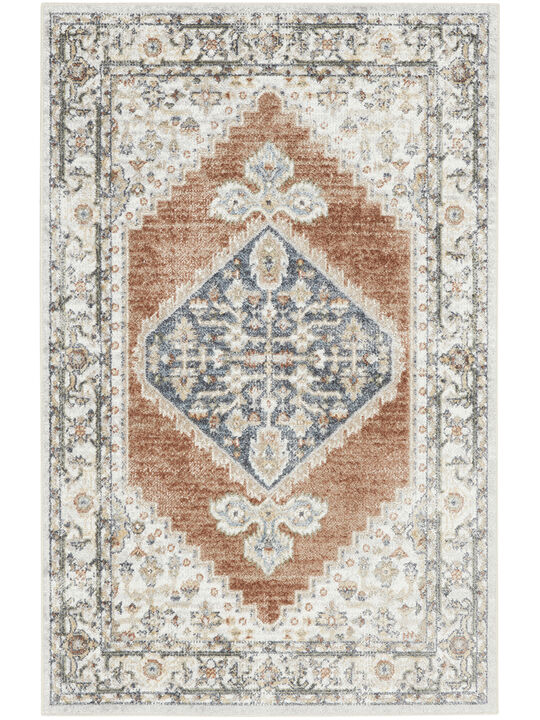 Astra Machine Washable ASW11 Gray/Multicolor 3'3" x 5' Rug