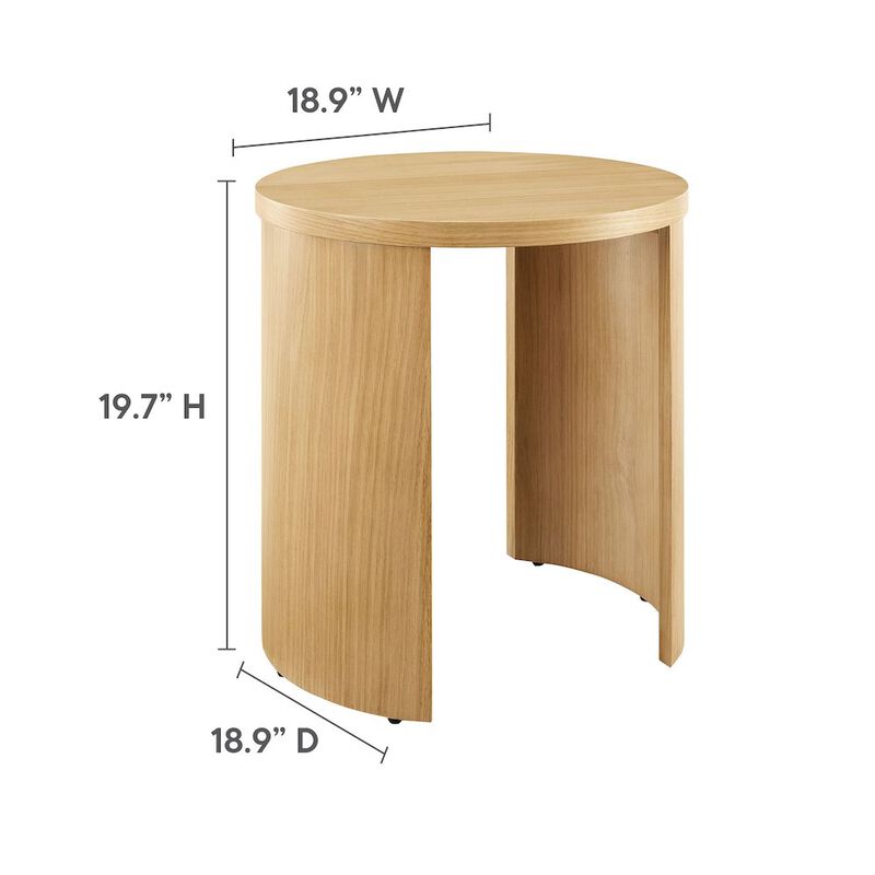 Aspect Round Wood End Table image number 2