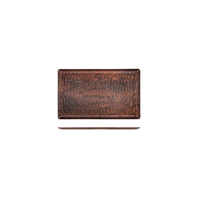 Turgla EcoGrain 10.5" x 6.5" Rectangular Brown Composite Plate (Set of 2) image number 5