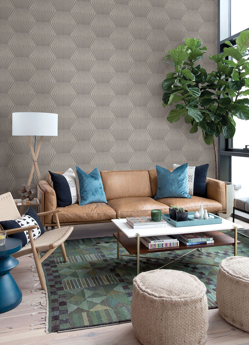 Lehnmann Taupe Geo Wallpaper image number 2