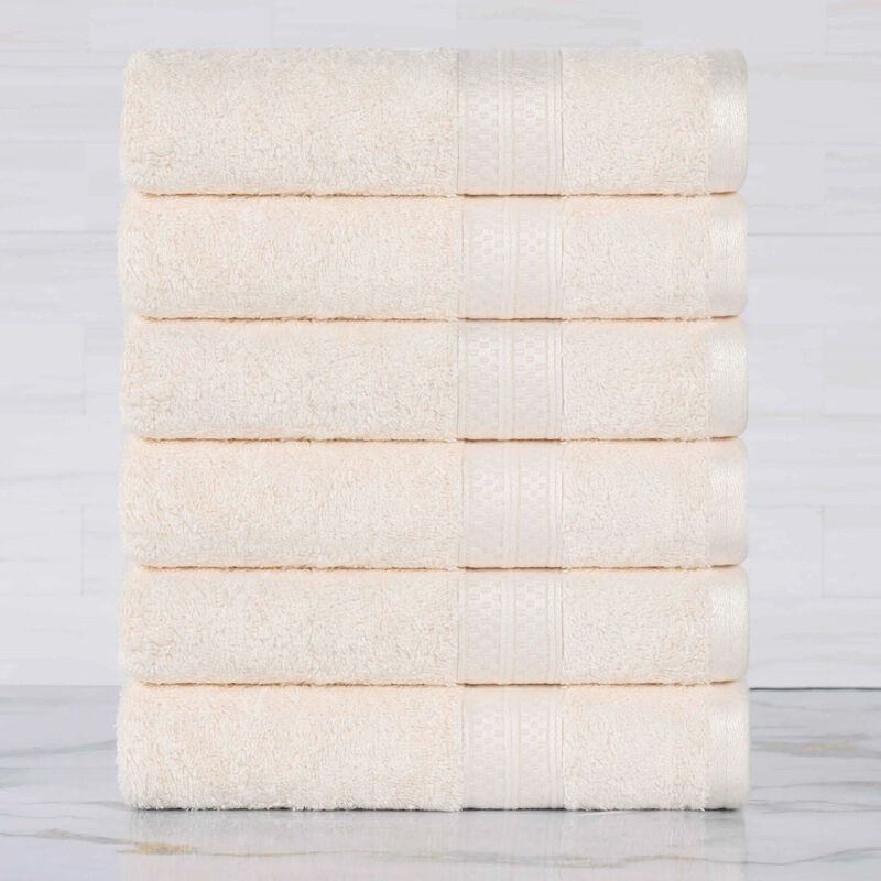 Heavyweight 6 Piece Hand Towel Set with Plush Rayon Blend Fabric image number 1